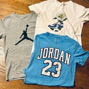 Jordan & Nike Kids Tees- Gray, White, Blue